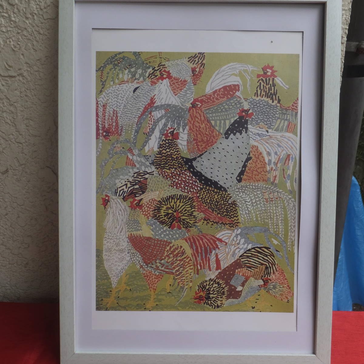 Amazon.co.jp: 山下清 作／群鶏 貼り絵／年代 1940年作／印刷物