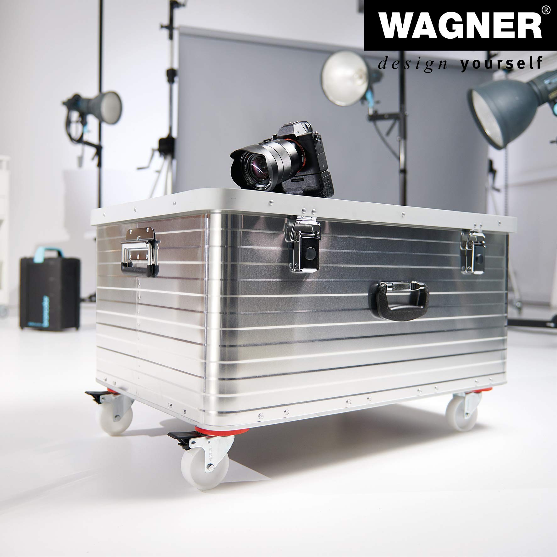WAGNER Transportroller Transporthilfe I Schichtholz mit Grip 71 x 44 x 12,5 cm, Tragkraft 200 kg I Umzugsrollbrett für Möbel I Möbelroller für Umzüge mit Umgebung Schutzprotektoren I FSC® I Made in DE