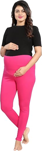 MAMMA'S MATERNITY Women's Western Fit Rayon Leggings| Soft Comfortable Maternity Leggings | Strecheble Leggings (MAMPKSLDL...