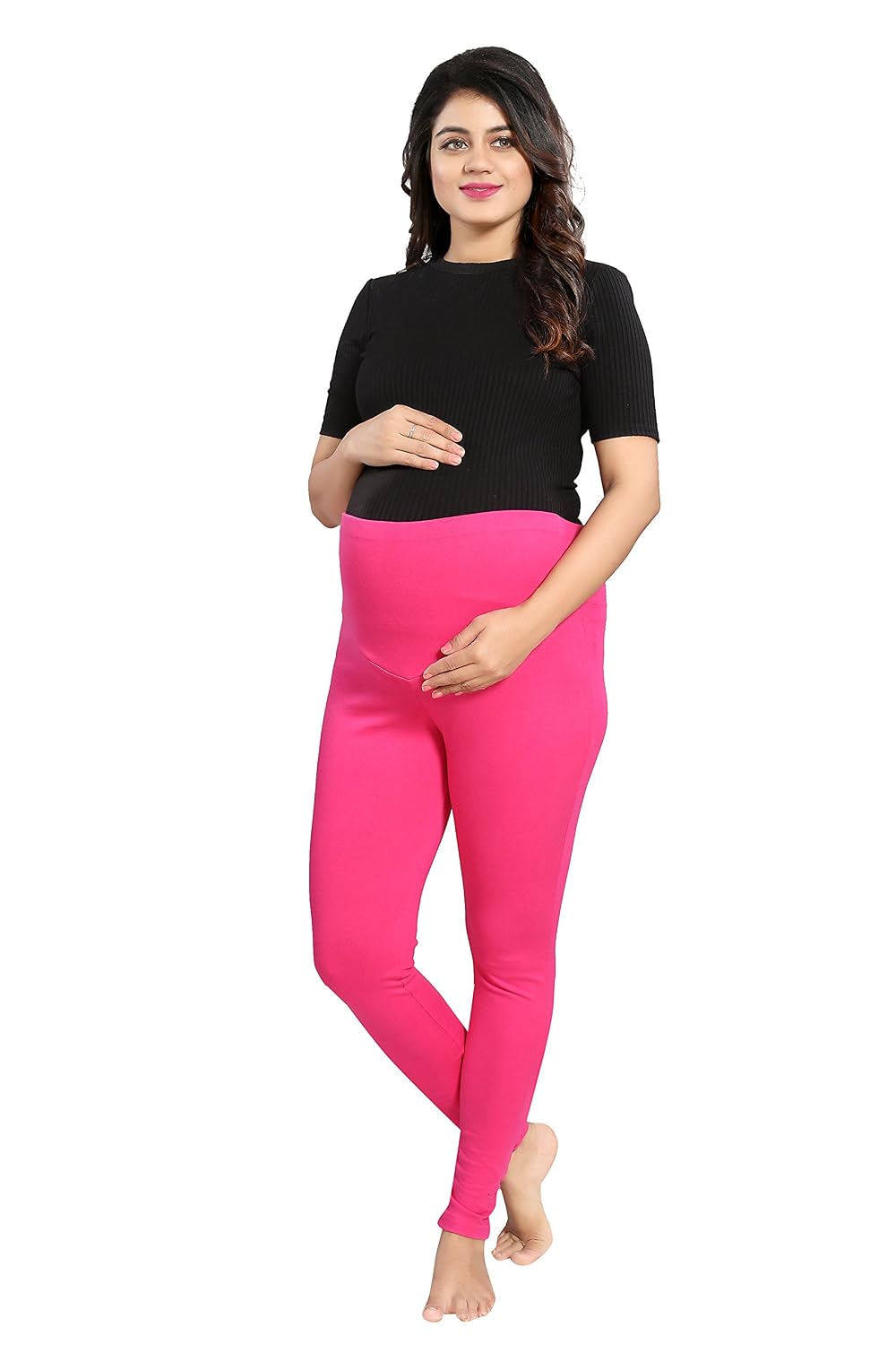 MAMMA'S MATERNITY Women's Western Fit Rayon Leggings| Soft Comfortable Maternity Leggings | Strecheble Leggings (MAMPKSLDL...