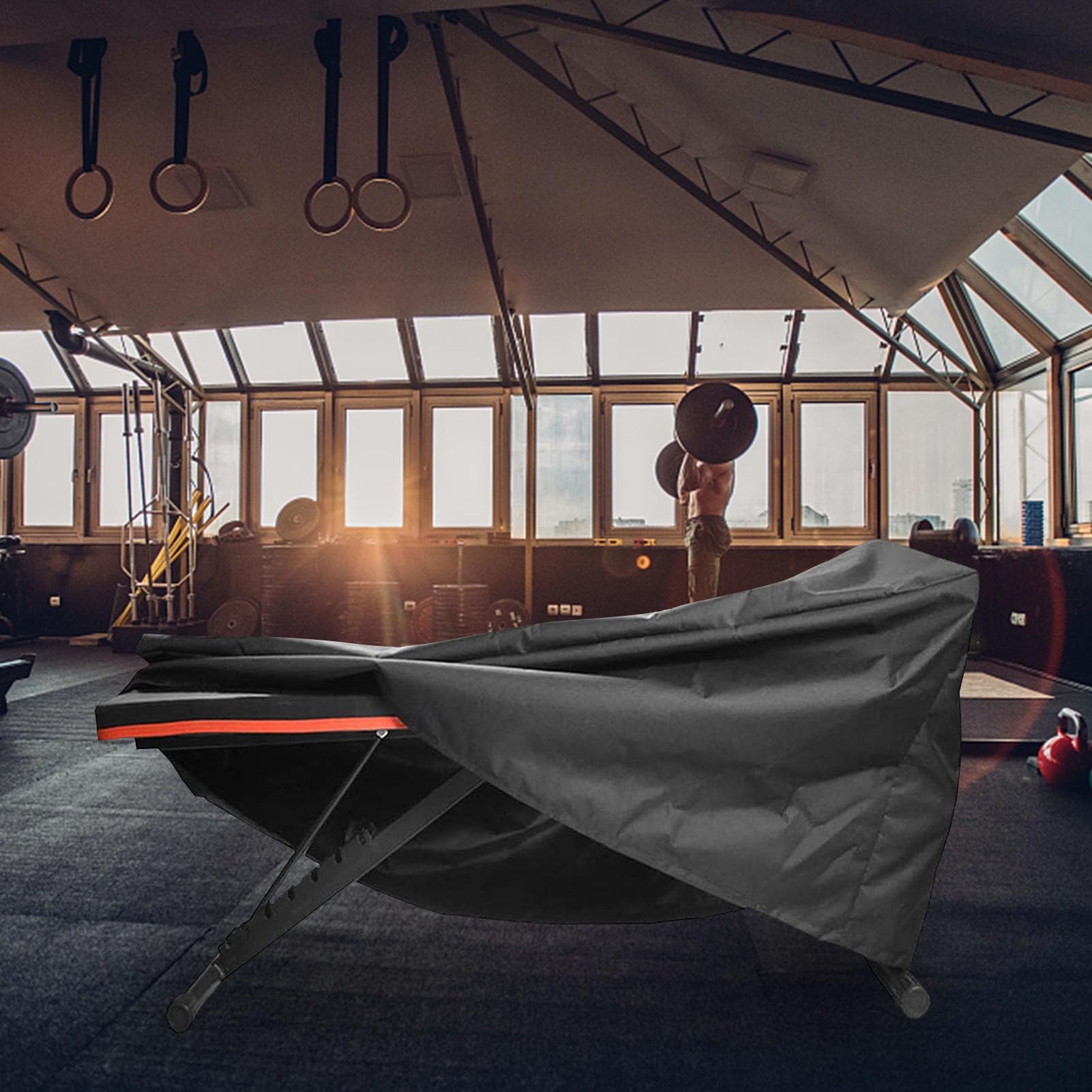 Copertura per panca da palestra, Copertura per panca da allenamento | Protezione per per da palestra - impermeabile per attrezzatura da con coulisse per , tavola per add
