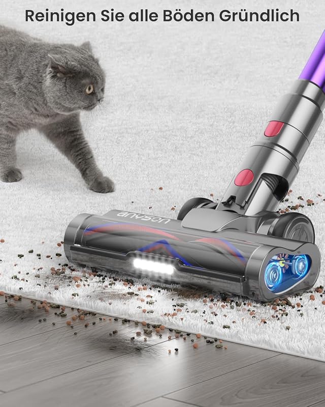 Anyson 45000 Pa Akkumulátoros Porszívó 550W, 70 perc üzemidő, Önműködő töltés, LED kijelző