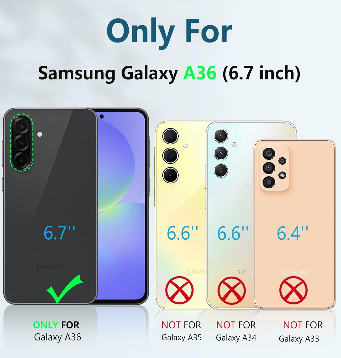 FNTCASE for Samsung Galaxy A36-5G Case: for Galaxy A56-5G Case Military Grade Drop Proof Protection Mobile Cover with Kickstand | Textured Rugged Shockproof TPU | Protective Sturdy Phone Case - Black