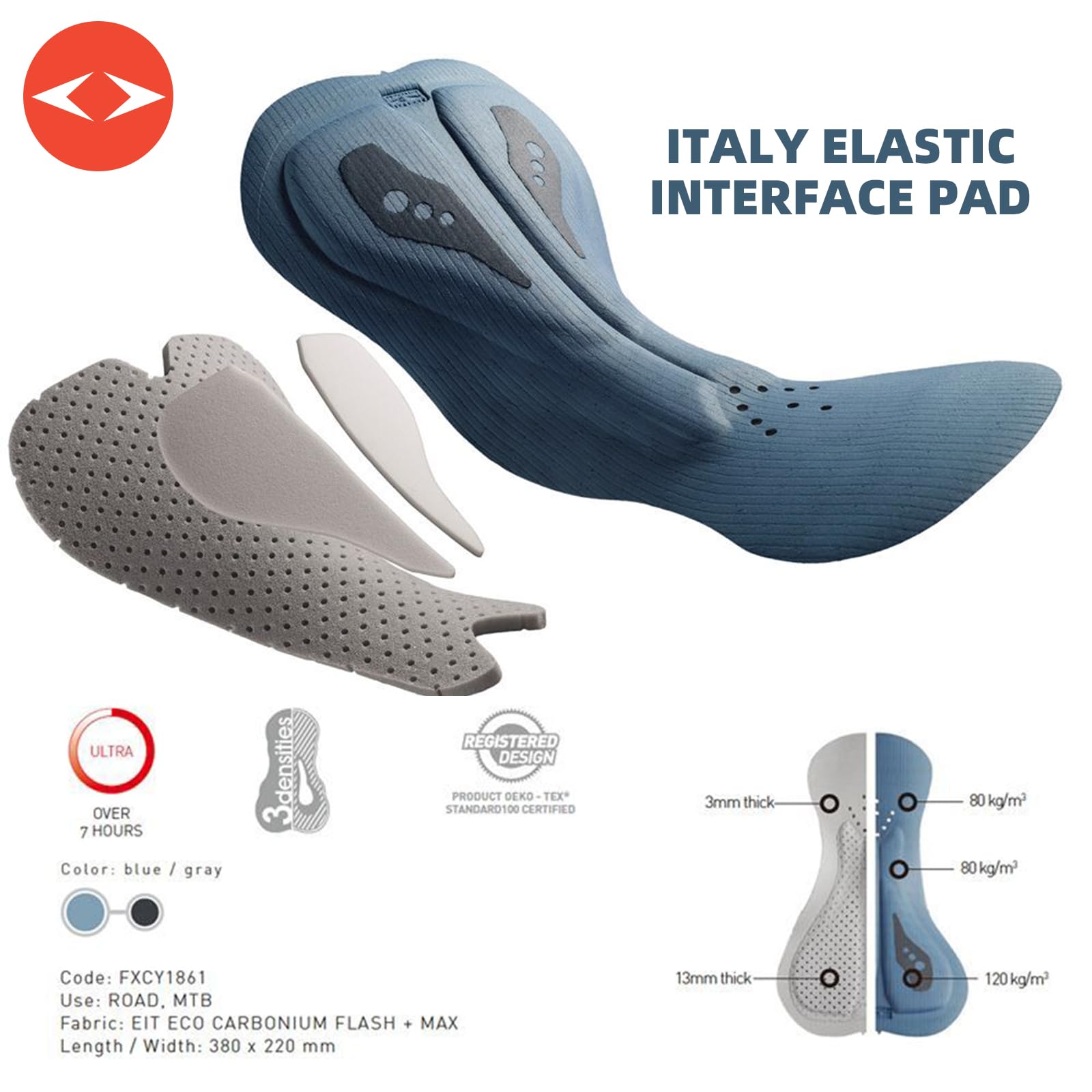 YKYWBIKE Baberos de ciclismo de invierno para hombre con acolchado 4D para clima frío, pantalones de ciclismo en color azul