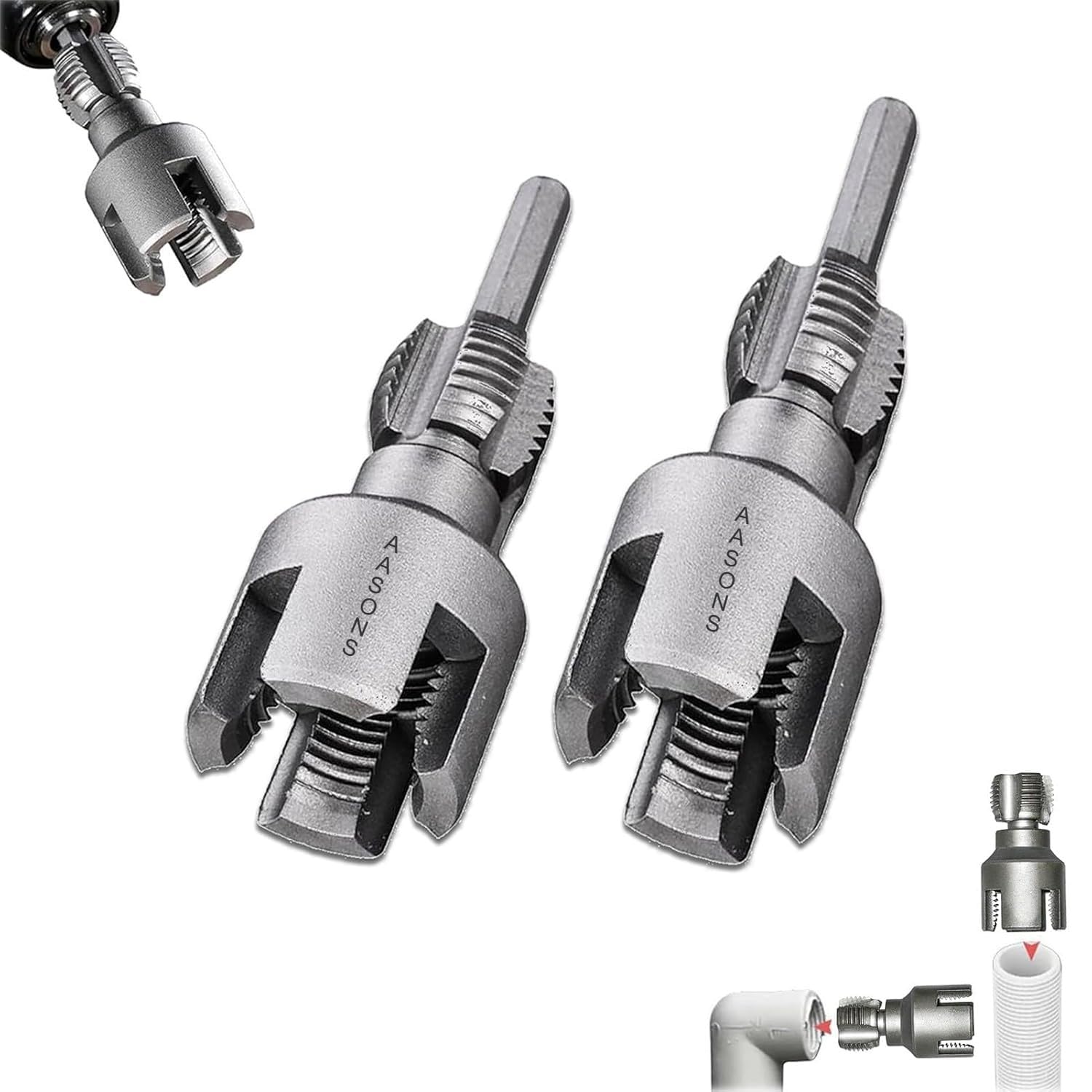 AASONS PVC Pipe Threading Tool - 2-in-1 -8
