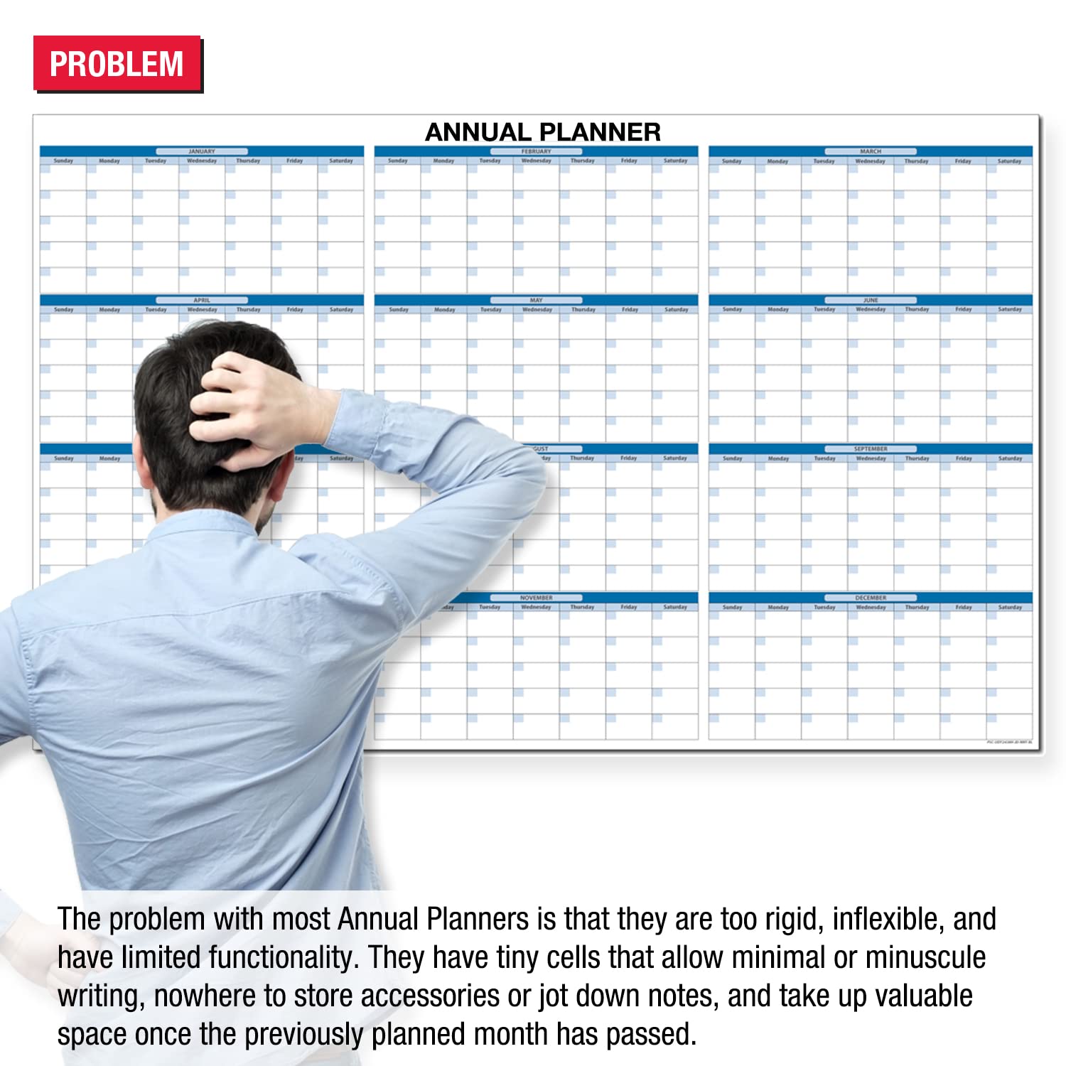 Ultimate Office Magnetyczna tablica suchościeralna ModMonthly Planning Calendars (zestaw 3 szt.)