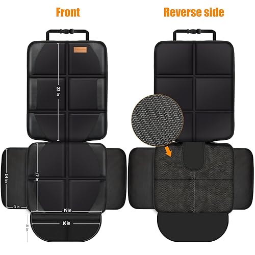 Miniatura 7 de Bacgnyer Protector de asiento de automóvil, protección de asiento infantil, protector de asiento de automóvil de tamaño grande, acolchado grueso de