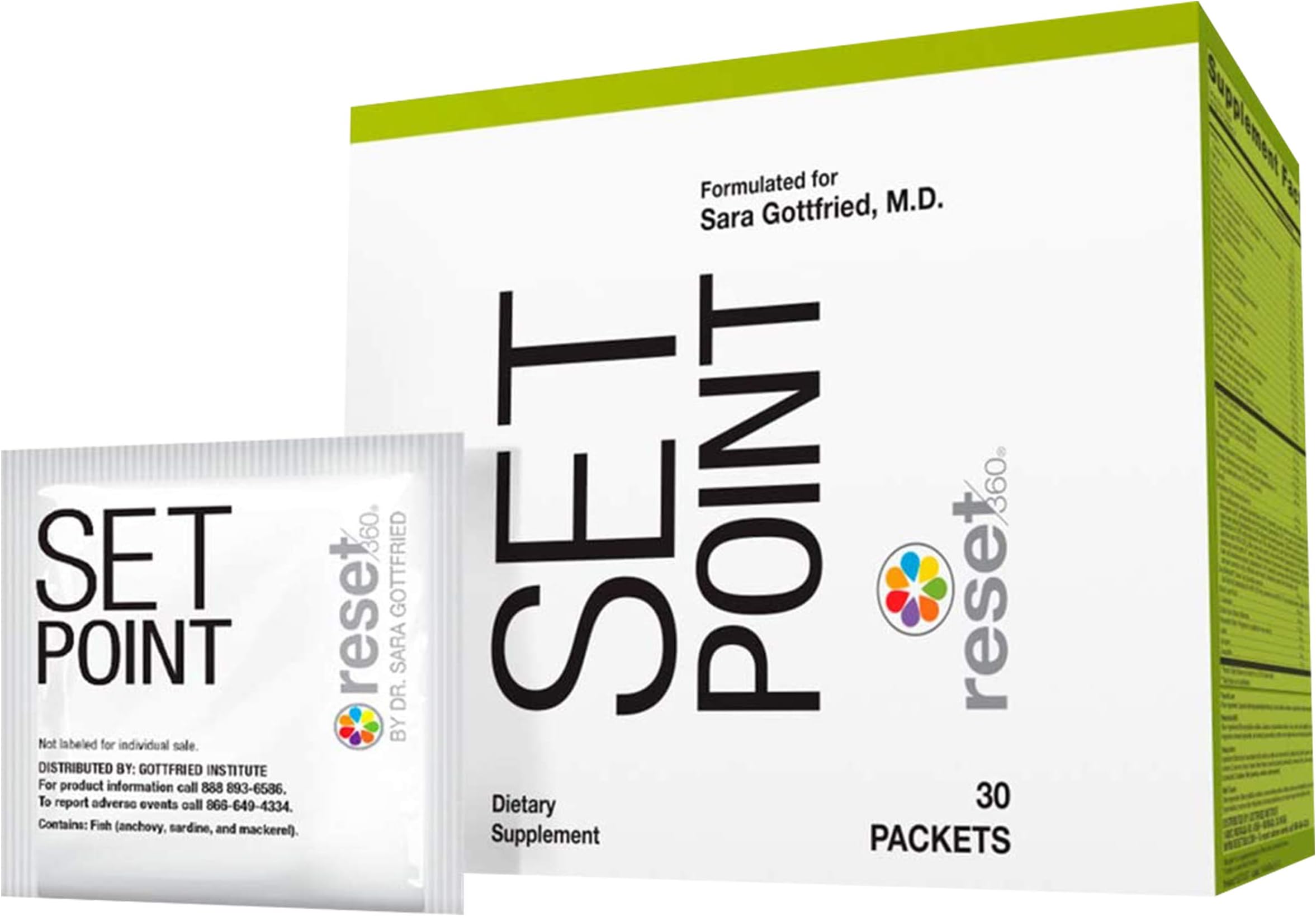 Reset360 Set Point Metabolism-Boosting, Hormone Balance Nutritional Supplement for Women, 1 Box with 30 Individual Packets