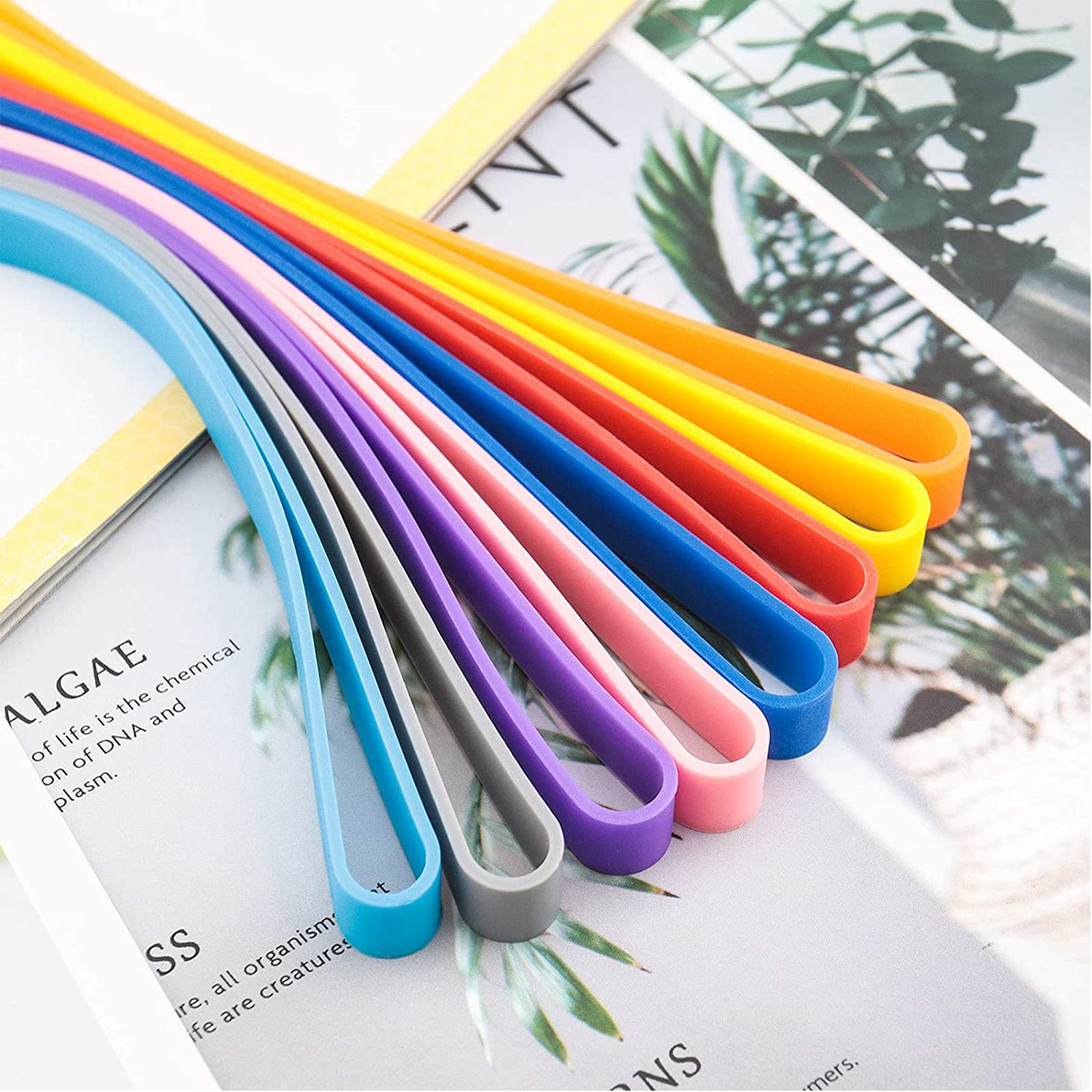 Elastici In Silicone Colorati - 12 Pezzi Da 12 Cm | Per Ufficio, Libri, Artigianato E Sport - Foto 13
