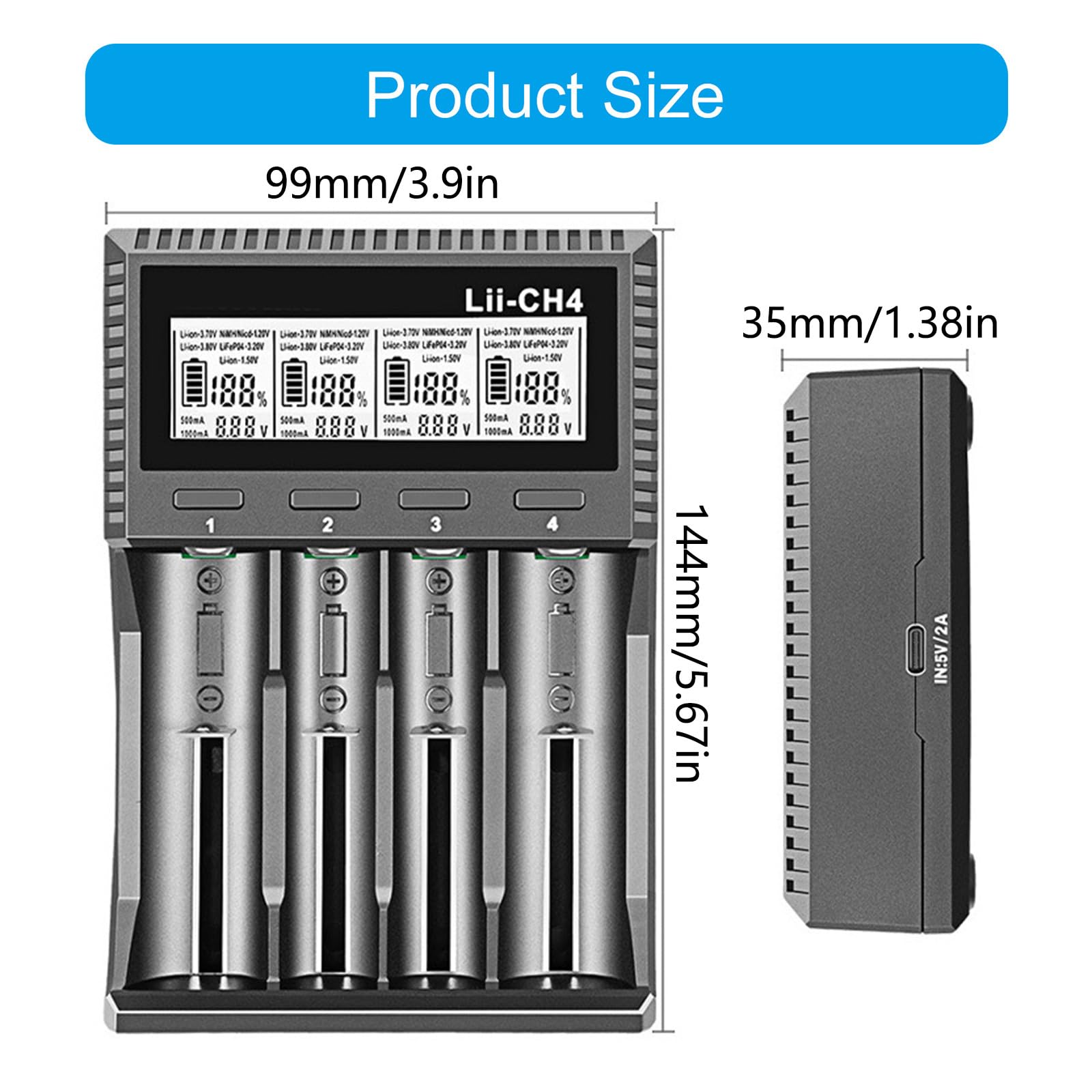Batteriefach mit LCD Bildschirm für Hobby Routinen zu Hause