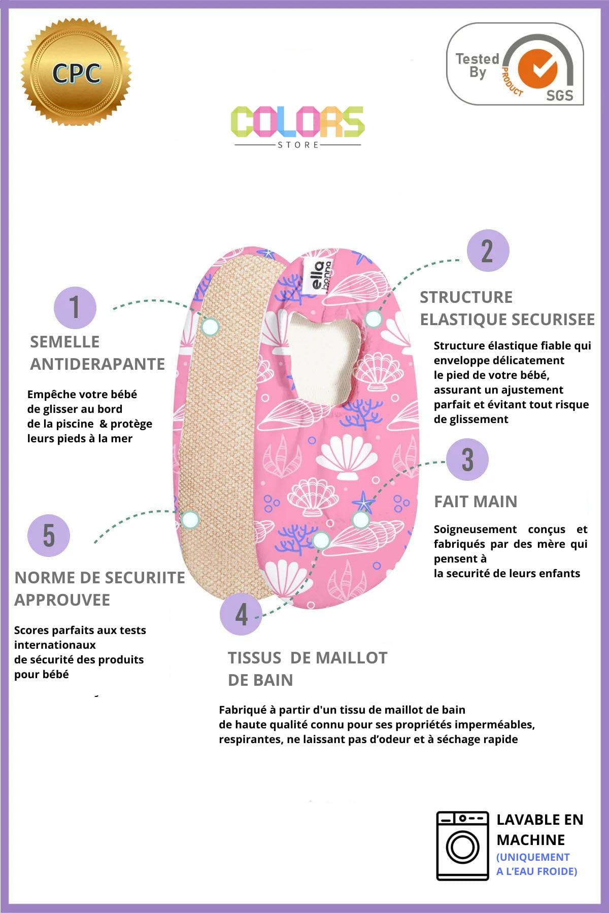 Chaussure de Plage, Chaussons de mer, Unisexe bébé, Chaussons de Piscine (Rose, Système Taille Chaussures EU, Enfant de Moins de 5 Ans, Numérique (intervalle), Moyen, 18, 20)