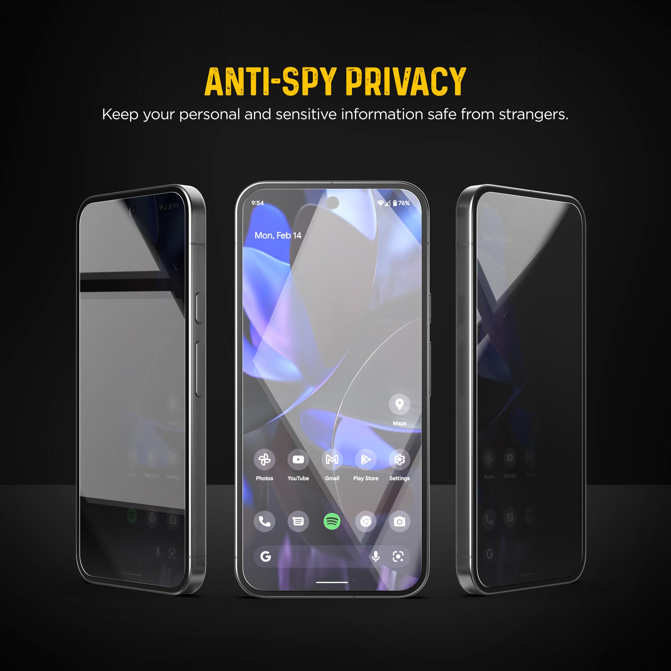 Protector NALIA AntiSpyX Para Google Pixel 10/10 Pro – Cristal 9H Con Privacidad Anti-miradas Laterales