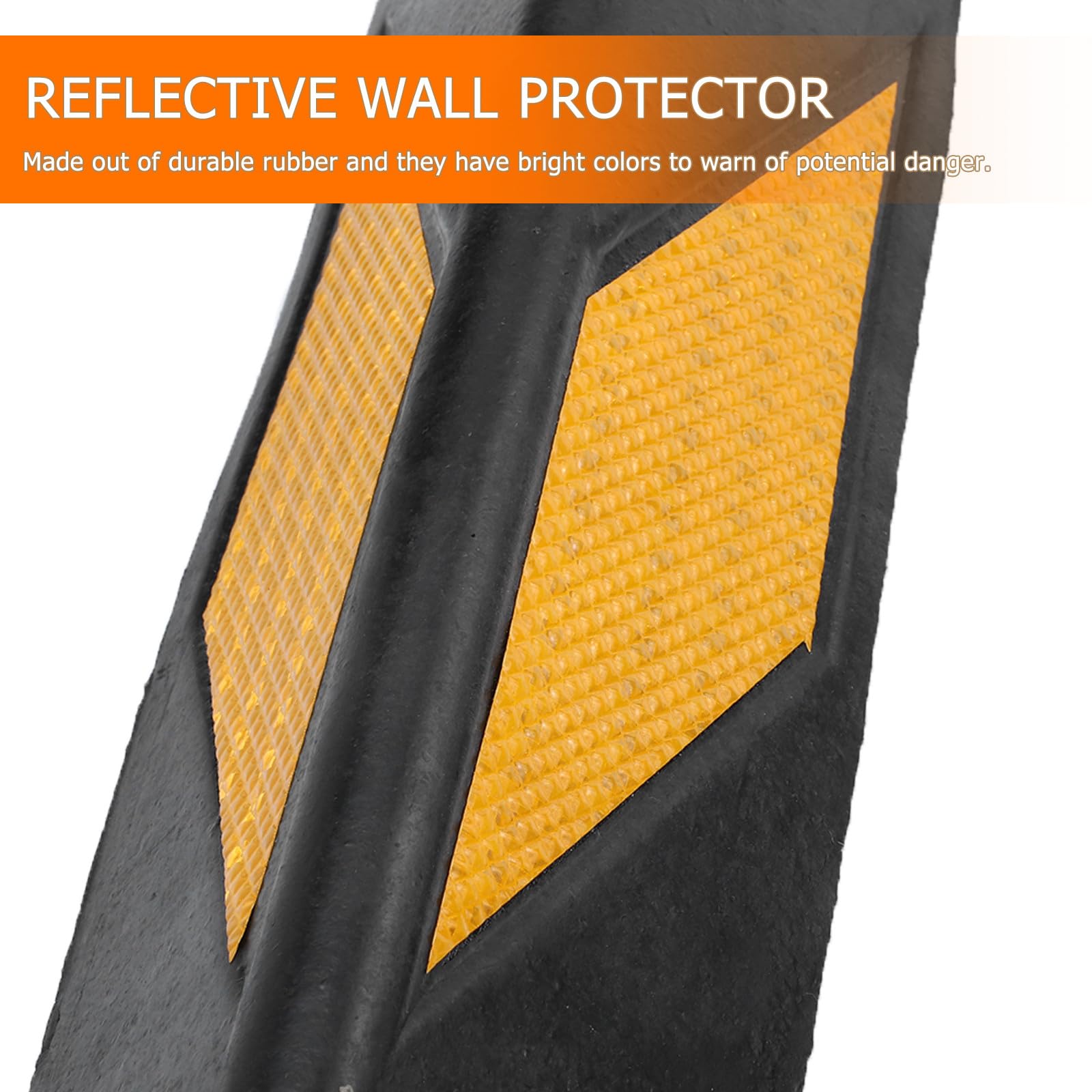 Yardwe Esquinas de Goma y Alta Visibilidad para Esquinas de Goma Negro Pilares Protector Absorción de Impactos 2piezas y Puertas de Coche para Almacenes y Zonas Tráfico