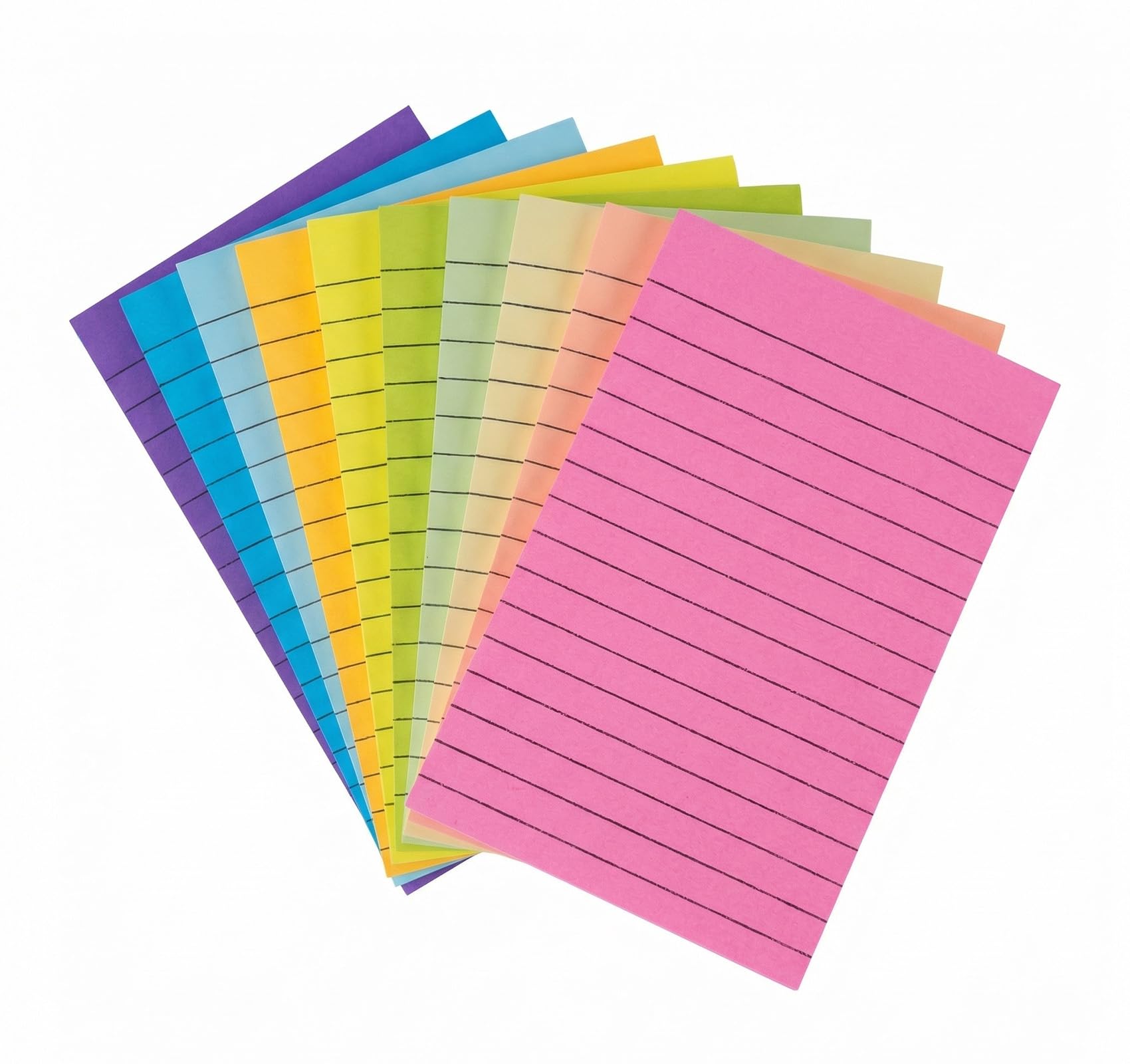 Agoer 1000 Feuilles Post-it Super Adhésifs 76x76 Mm - 10 Couleurs Vives, Notes Collantes Réutilisables Pour Bureau, École, Maison