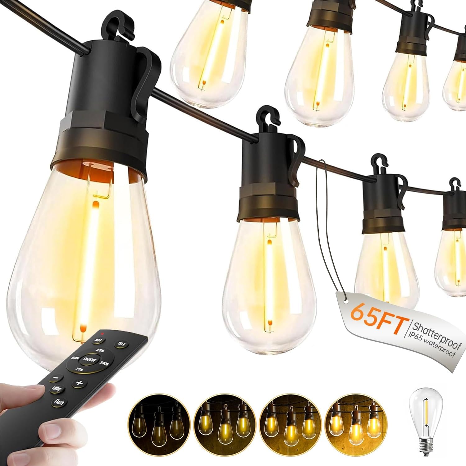 Waterproof S14 Edison Patio Lights