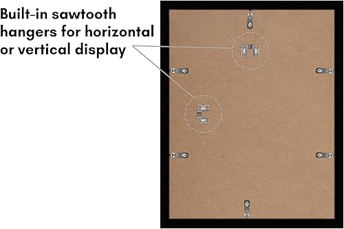 Vista 391 de Americanflat Portarretratos de 8 x 12 pulgadas con plexiglás pulido, juego de 2 portarretratos de 6 x 8 pulgadas con paspartú o para fotos de 8 x 12