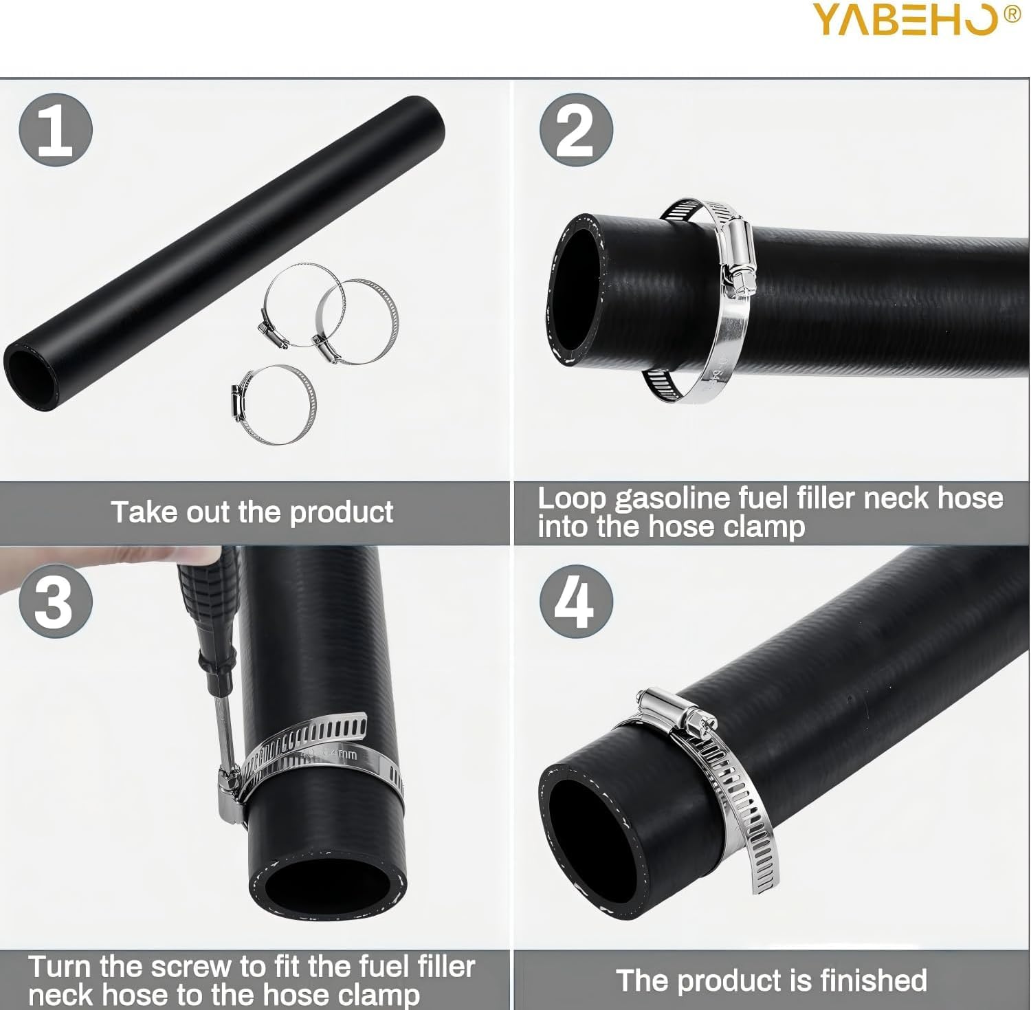 Aazon.co: (2-Pack) 2.25" ID Gasoline Fuel Filler Neck Hose With 4 - View #13