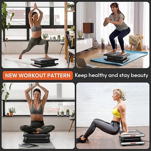 Miniatura 7 de Placa de vibración, plataforma de fitness, máquina de ejercicios para el hogar y el gimnasio, equipo de entrenamiento corporal para pérdida de peso,