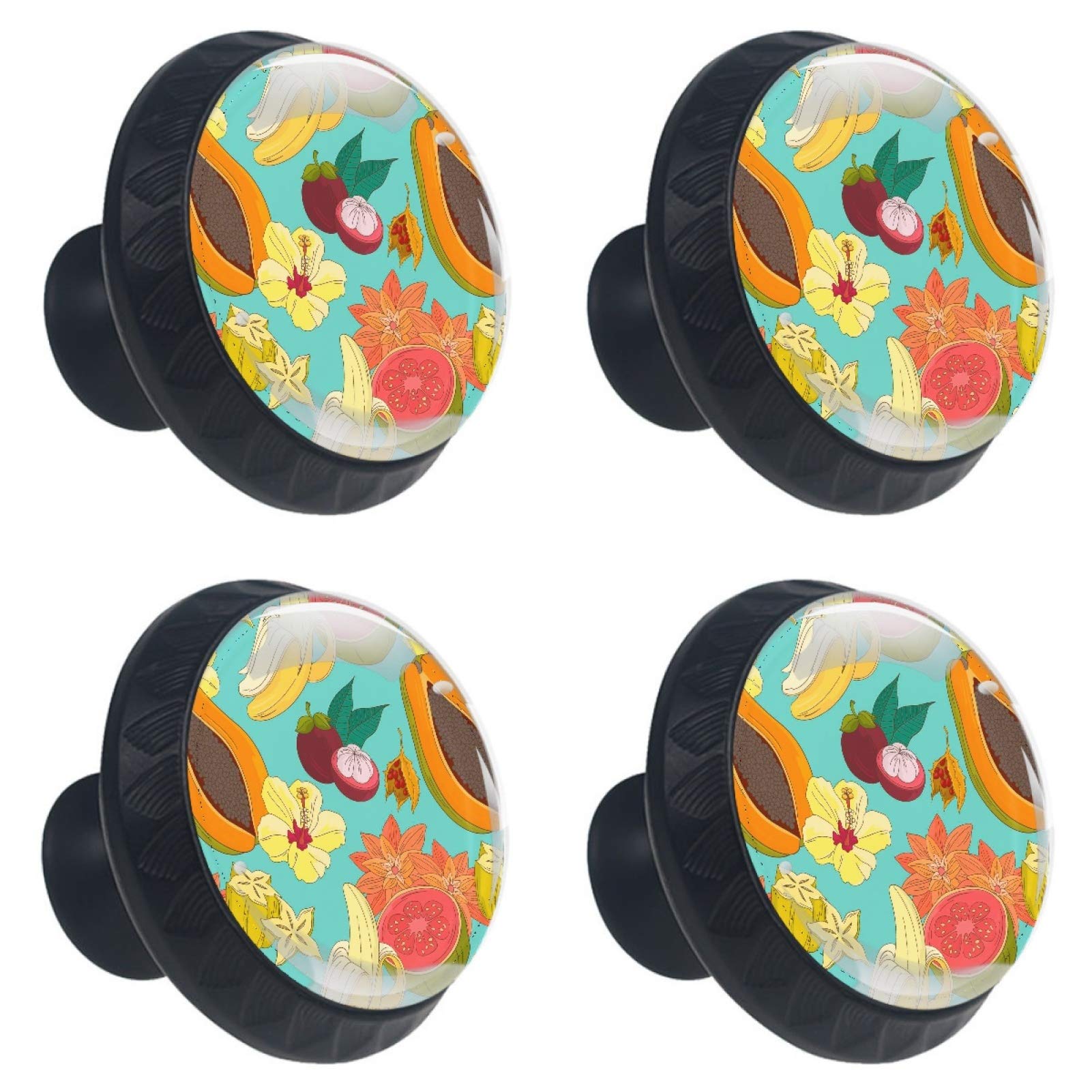 Bouton de tiroir en verre fleuri pour donner vie aux meubles de votre salon ou cuisine