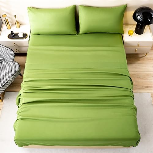 Miniatura 3 de Bedlifes Juego de sábanas tamaño Queen, sábanas ultrasuaves, lujosas, transpirables, con 16 bolsillos profundos, sábanas de microfibra egipcia