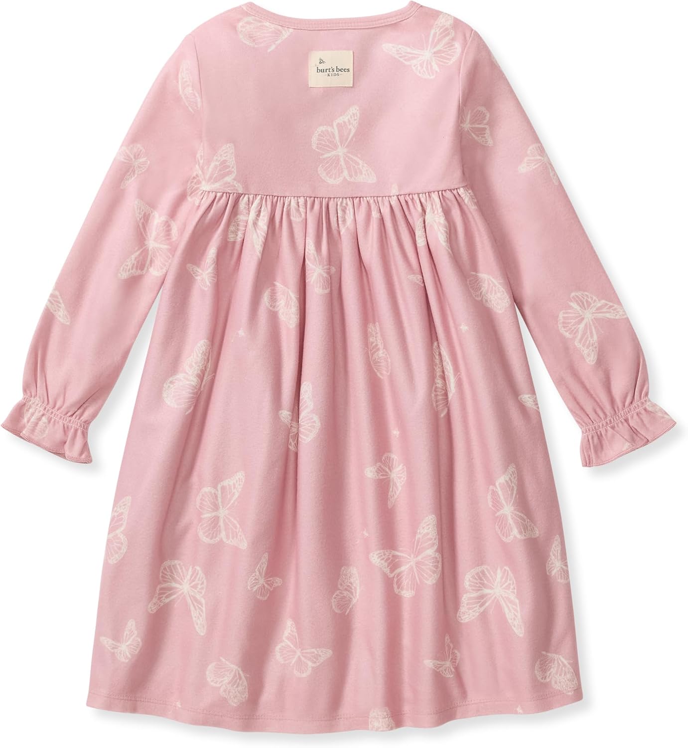 Burt's Bees Baby Baby Girls' Girls Flannel Nightgown, Toddler & Kids Long-sleeve Pjs
