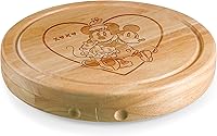 Vista 2 de PICNIC TIME Circo - Juego de tablas para charcutería con cuchillos de queso, marrón, Disney Mickey Mouse y Minnie Mouse - Parawood