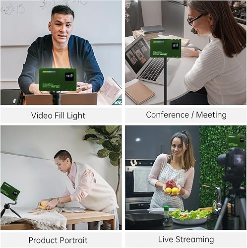 Miniatura 7 de Luz de cámara de video LED RGB, luces LED portátiles de iluminación de fotografía para cámaras, 8500K regulables 4000mAh luces de video fotográfico,