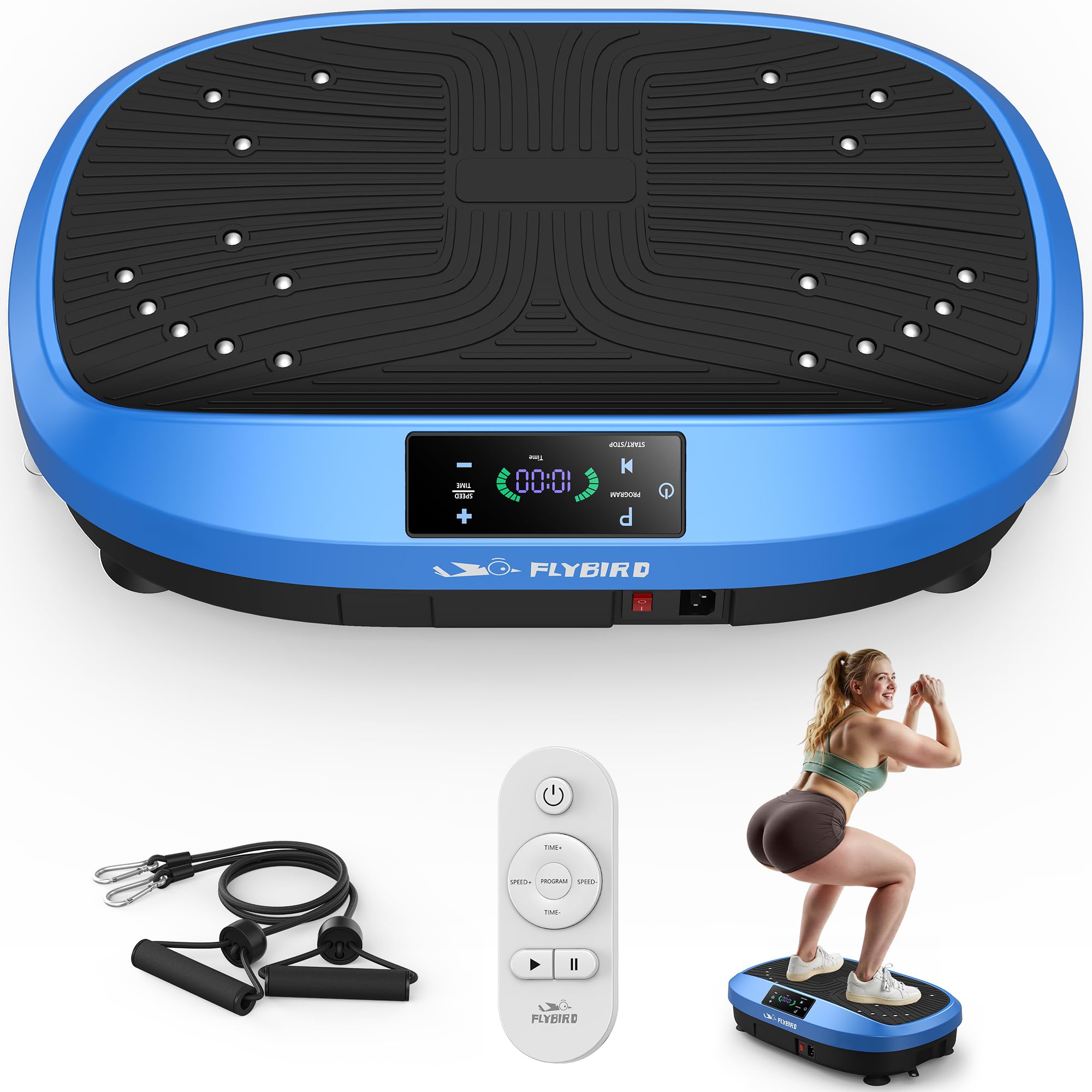 2026 Mini Vibration Plate Exercise Machine, 200W High-Speed Motor, 150KG Weight Capacity, Full-Body Workout Vibration Plate for Weight Loss & Lymphatic Drainage & Body Shaping & Home fitness