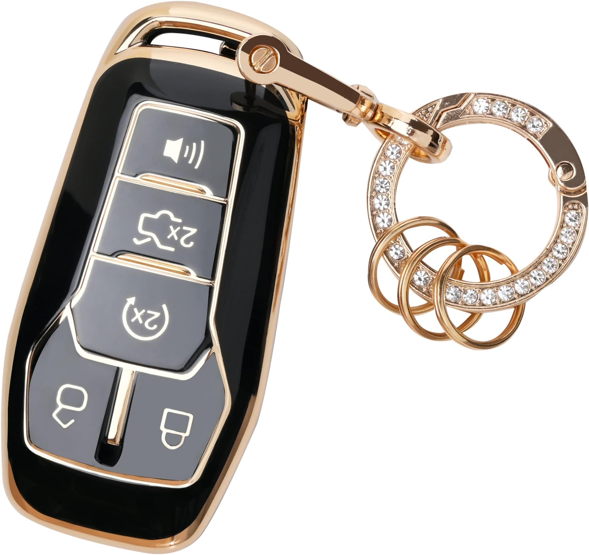 4 Button Silicone Car Key Cover Case For Ford F-150 F-250 Remote Fob Protector E - Foto 4