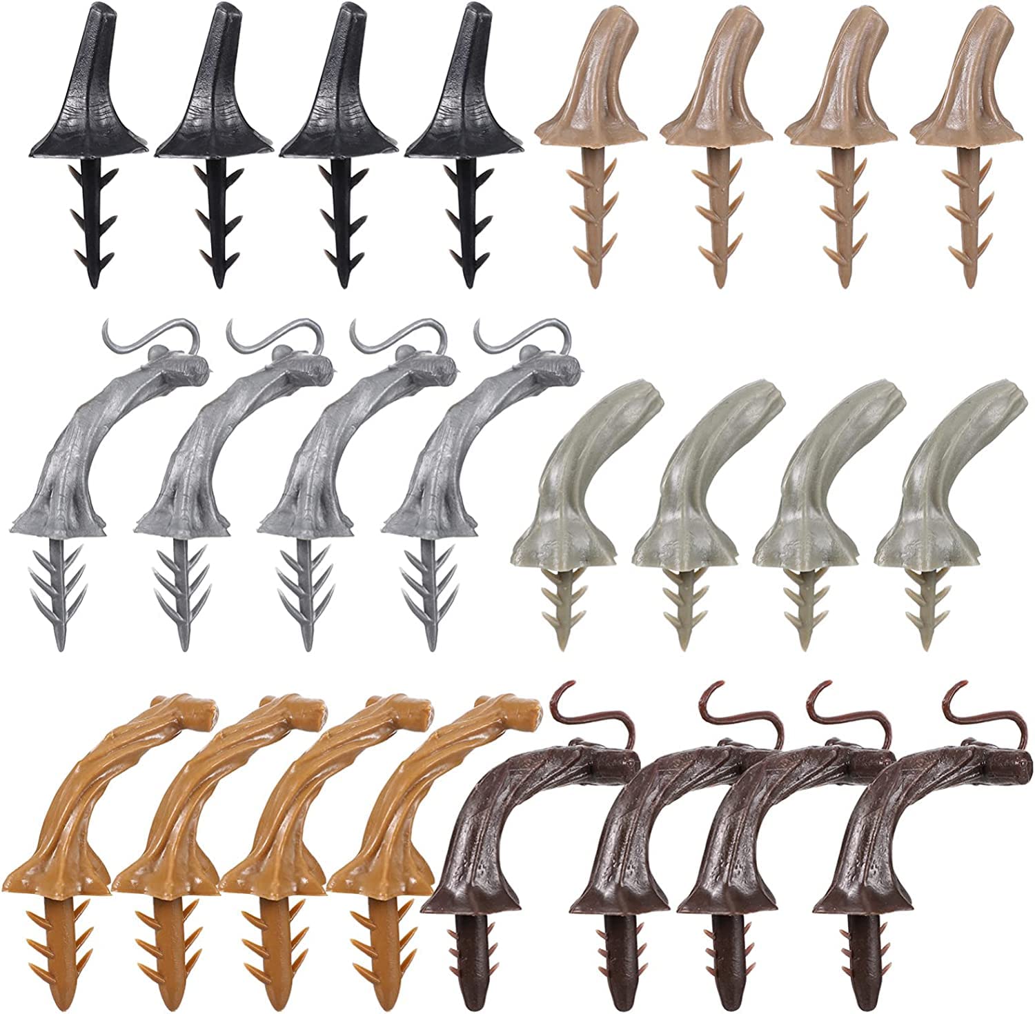 Makenlug 24 Pack Artificial Pumpkin Stem - DIY Handle for Halloween Thanksgiving Decorations, Small Decoration Supplies