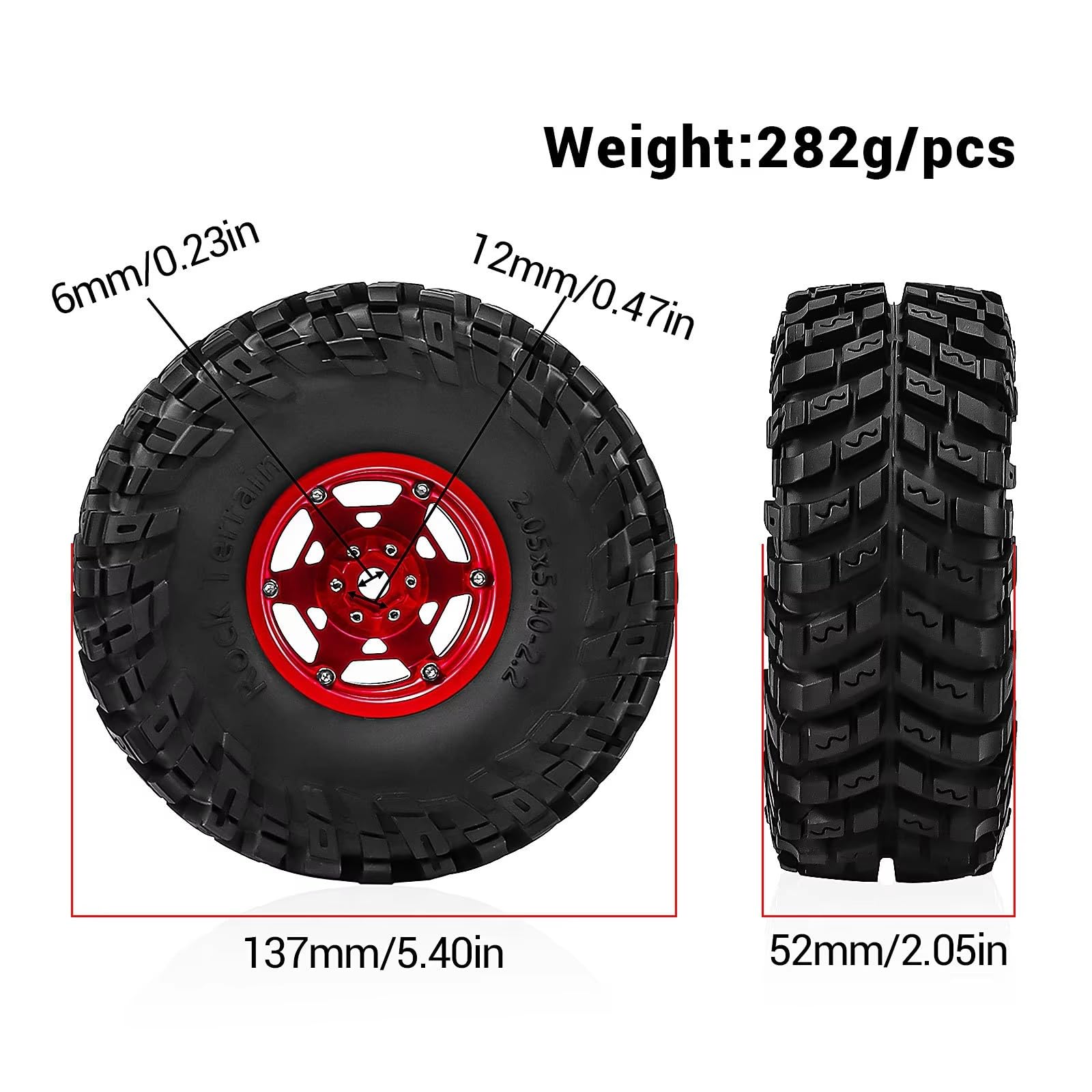 Pneumatico Ruote Beadlock Per Traxxas Per TRX4 Per TRX6 1/10 Accessori
