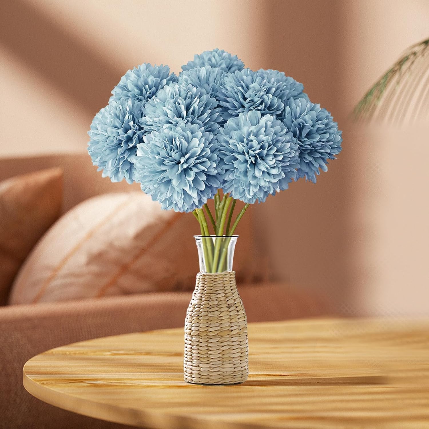 ROLLWAY Lot de 3 Branches de Cerisier artificielles 49cm Fleur Cerisier Japonais Artificiel Cerisier Fausse Fleur Bouquet Decorative Bois pour Décoration d'intérieur, Mariage, Table (Rose Clair