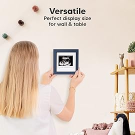 KeaBabies Baby Sonogram Picture Frame - Modern Ultrasound Picture Frames for Mom to Be, First Pregnancy Gifts for Expecting Mom & First Time Dad, Baby Gender Reveal Gifts (Midnight Blue)