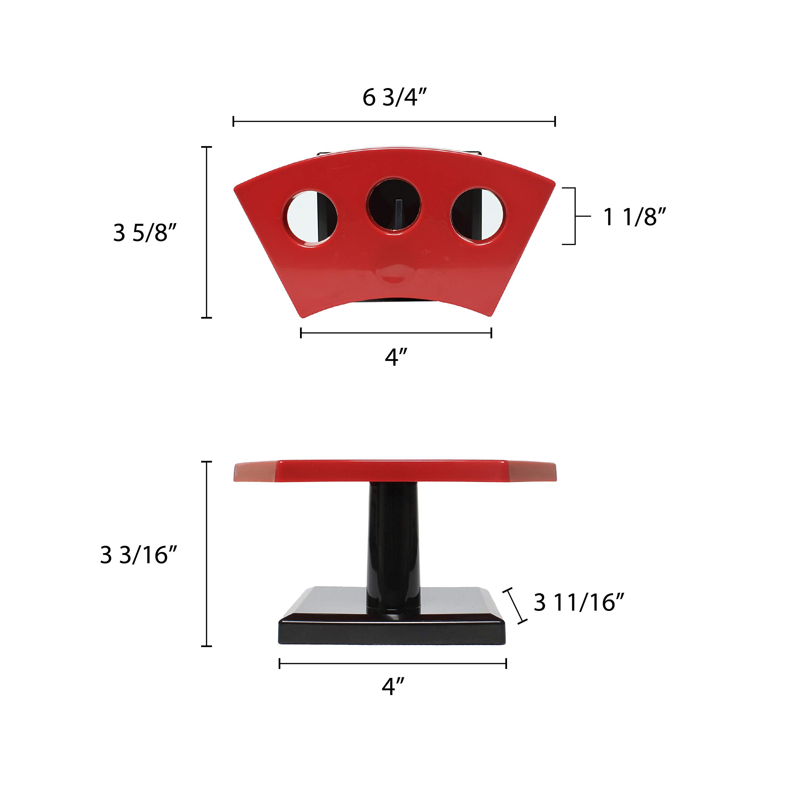 Thunder Group 3-Cavity Sushi Roll, Plastic, Red