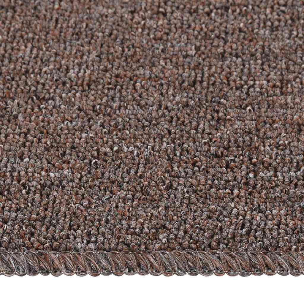 SYDE Maty schodowe 15 sztuk brązowe 75x20 cm | Antypoślizgowe, lateksowe plecy, można prać w pralce, ochrona przed zarysowaniami