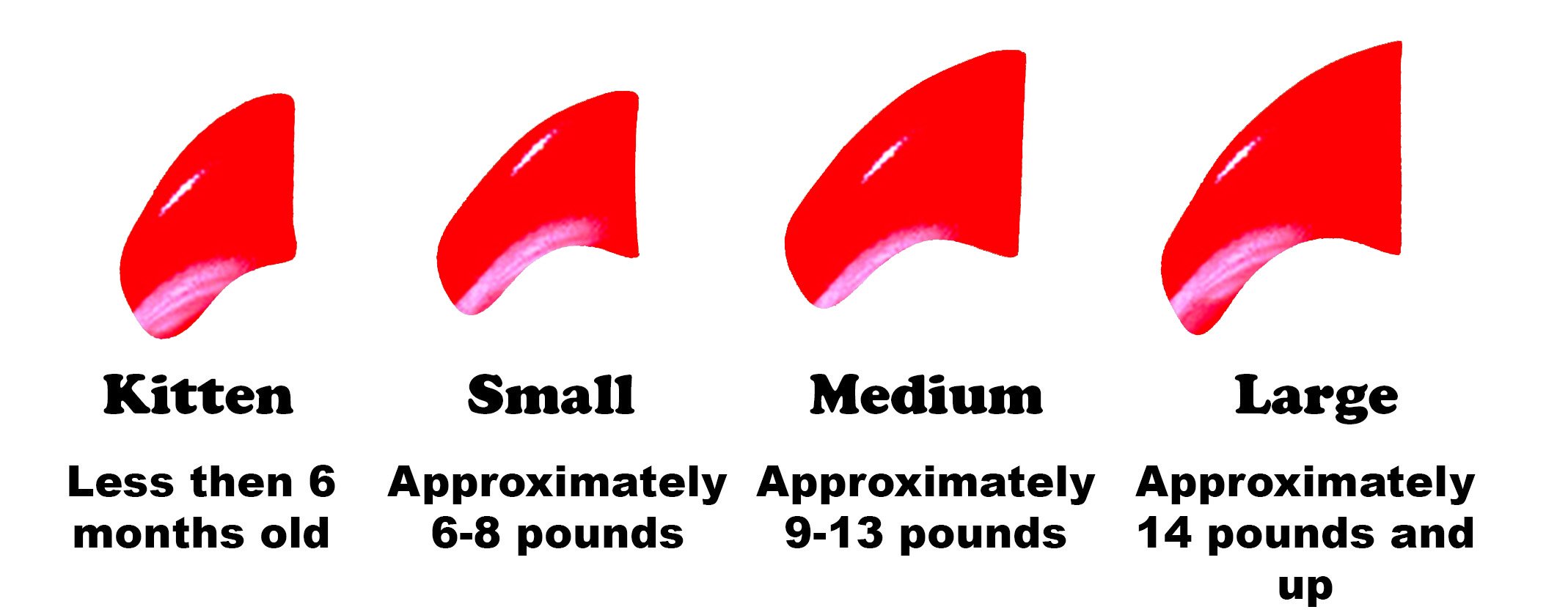 Purrdy Paws Soft Nail Caps for Cat Claws NEON RED Large