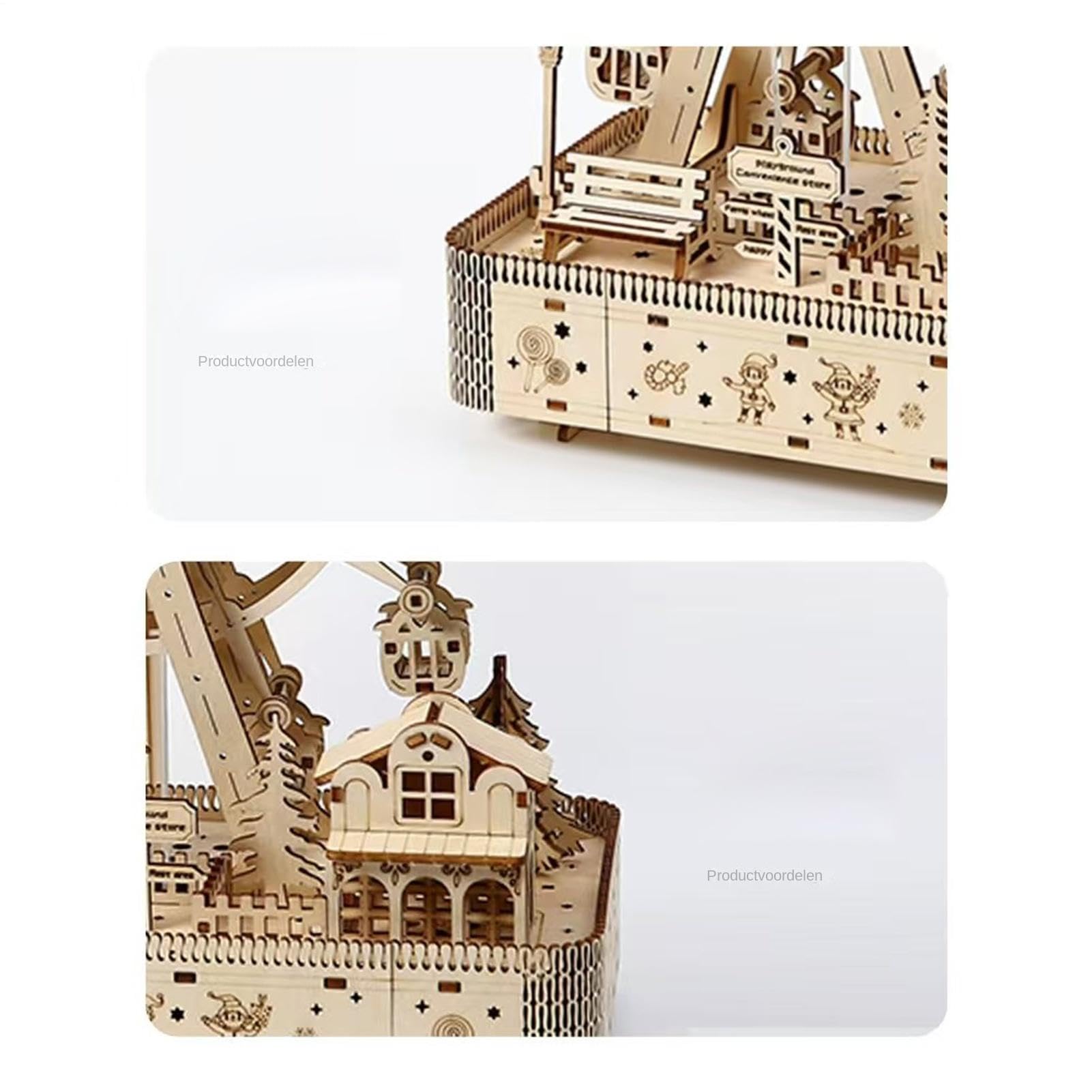 Puzzle 3D per Adulti Artigianato Della Ruota Panoramica | Kit Puzzle In Legno Da 183 Pezzi Con LED E Musica per Natale Ringraziamento Uomini Donne Adolescenti Bambini Hobby Casa