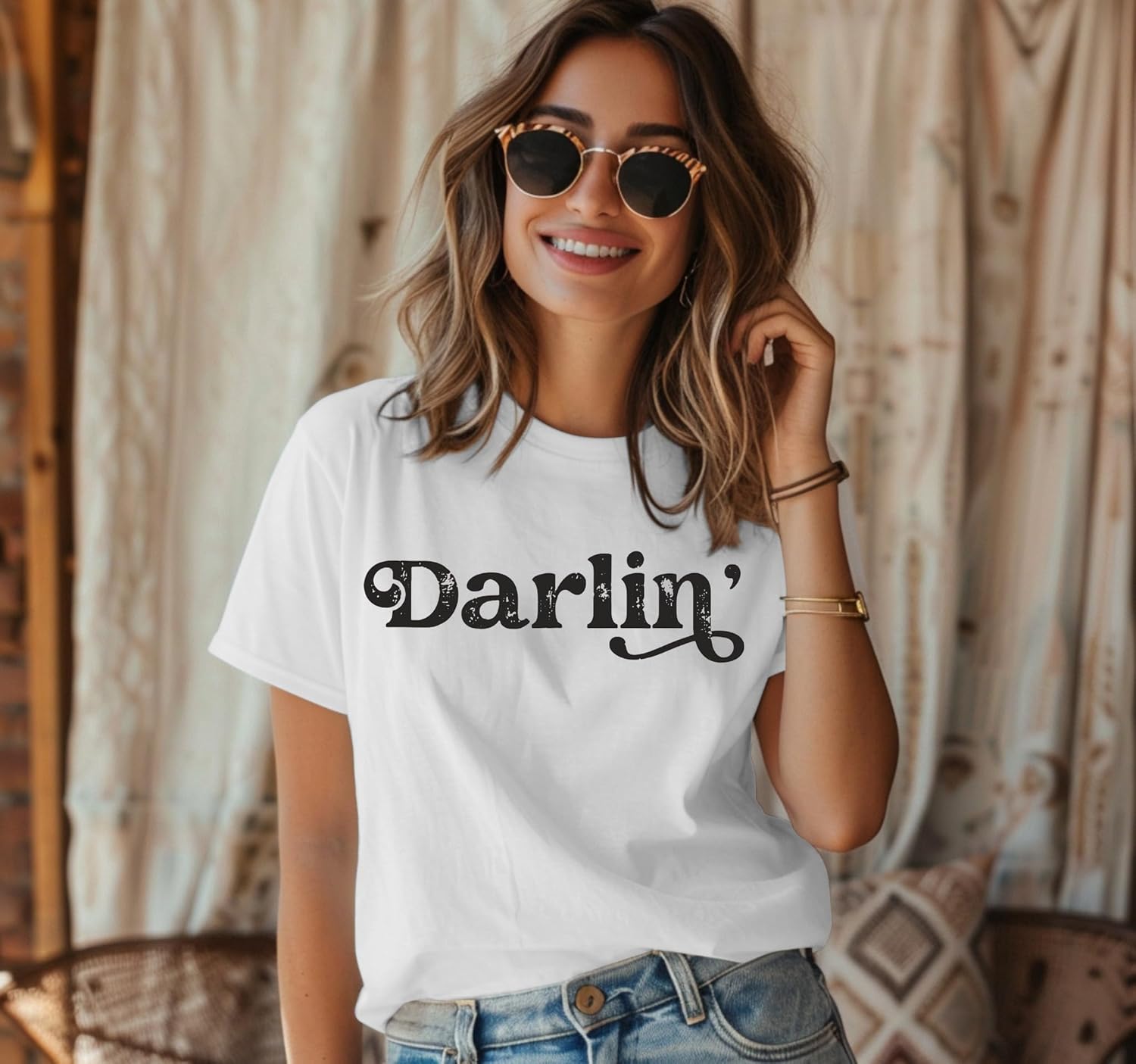 Western Shirts for Women,Boho Cowgirl T Shirts Vintage Rodeo Graphic Tees Short Sleeve Casual Tops Vacation Outfit - Image 5