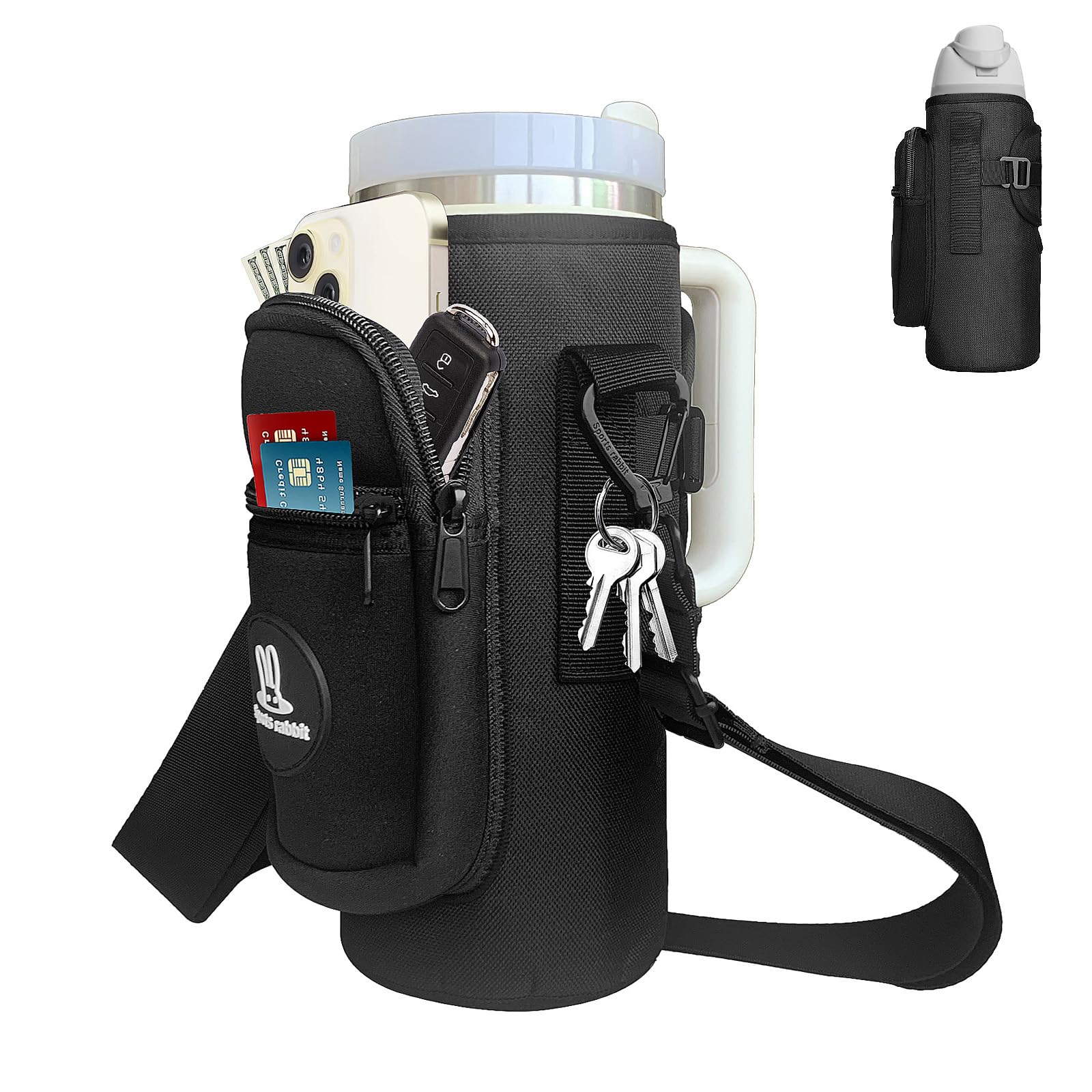 Amazon.com : Sports rabbit 30oz Water Bottle Holder with Strap