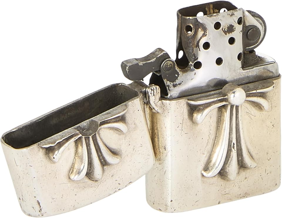 Pre-loved Sterling Silver Cross Zippo Lighter, Silver
