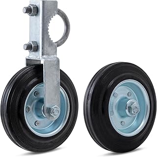 VIVIDA Gate Wheels, 6" Gate Support Wheel with 1-5/8" Thru 2" Gate Frames, Heavy Duty Gate Helper Wheel for Chain Link Fence Swing Gate, Replacement Wheel Included, 1 Pack