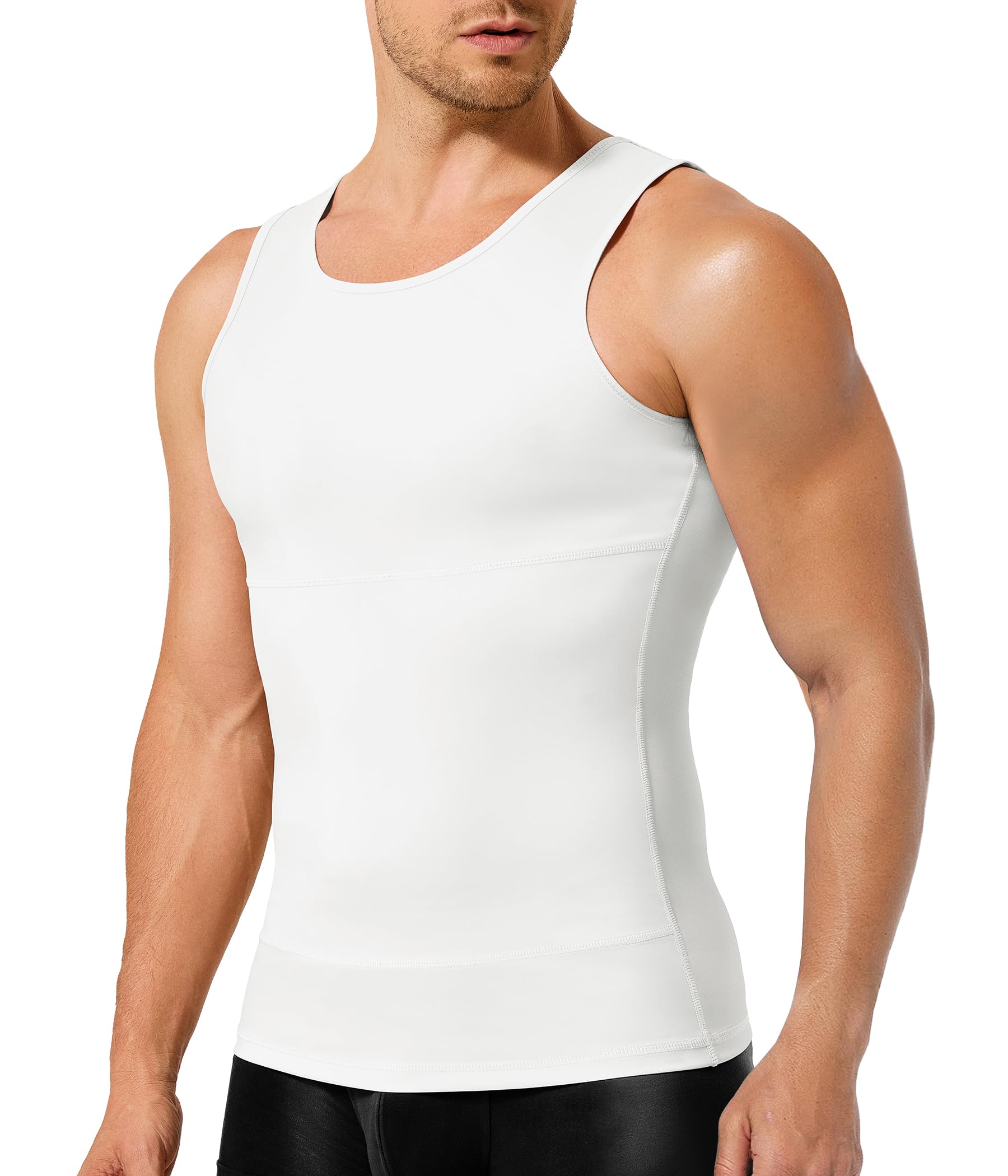 TAILONG Compression Shirt Men Shapewear Slimming Body Shaper Vest Compression Tank Top Undershirt