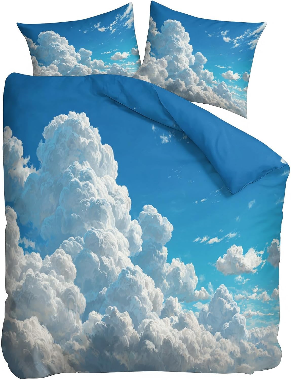 Housse de couette 260x240 nuages pour des nuits douces comme sur un nuage de coton