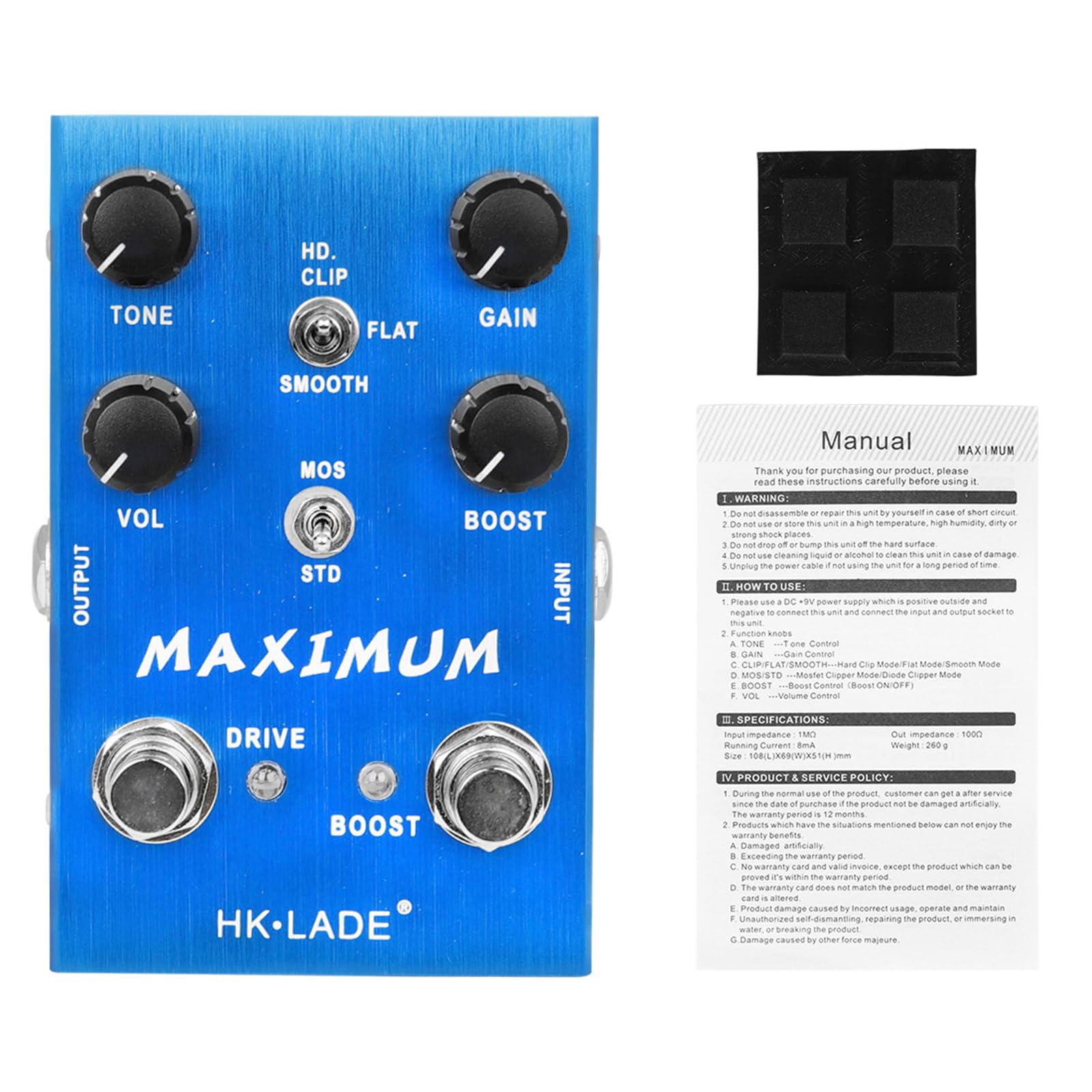 ギターエフェクター　オーバードライブ　霖 Amazon.co.jp: Musiclily Pro Super Overdrive ギター