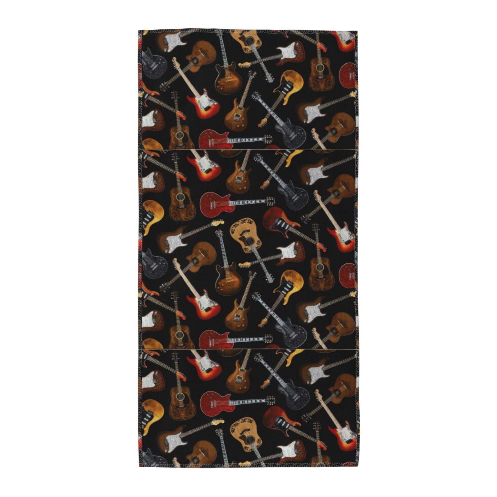 Guitars Fashion Printed Long Bath Towel For Pool Side Seaside Holiday
