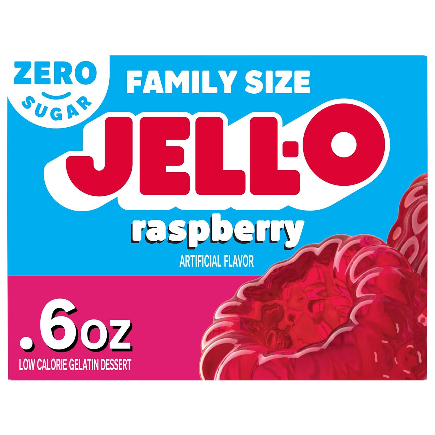 JellO Raspberry Zero Sugar Gelatin Dessert Mix Family