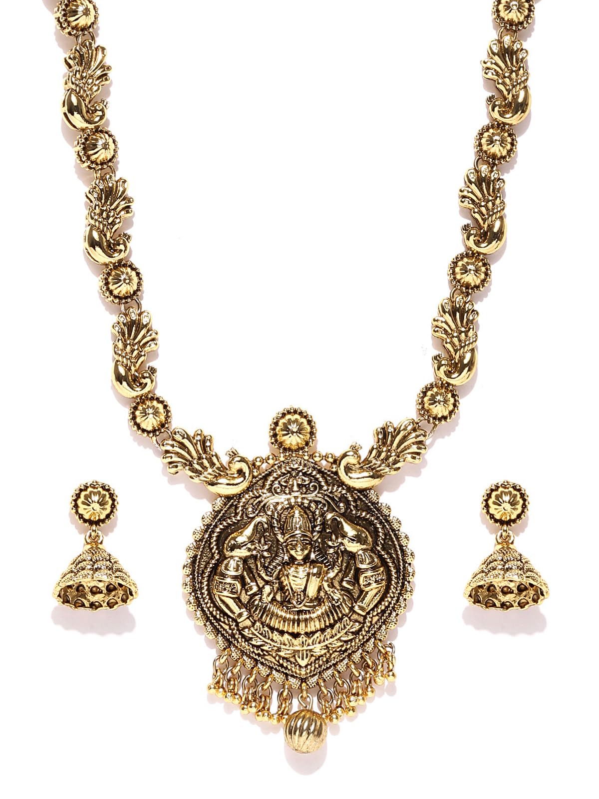 See full amazon price history chart for ZAVERI PEARLS Gold Tone Antique Temple Inspired Necklace & Earring Set For Women-ZPFK18618 ZAVERI PEARLS Gold Tone Antique Temple Inspired Necklace & Earring Set For Women-ZPFK18618 (B0DCSR7J6H) Amazon Price History, Amazon Price Tracker