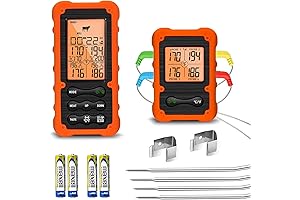 Easy BBQ Wireless Thermometer Ideal for Grilling, Smoking, and More