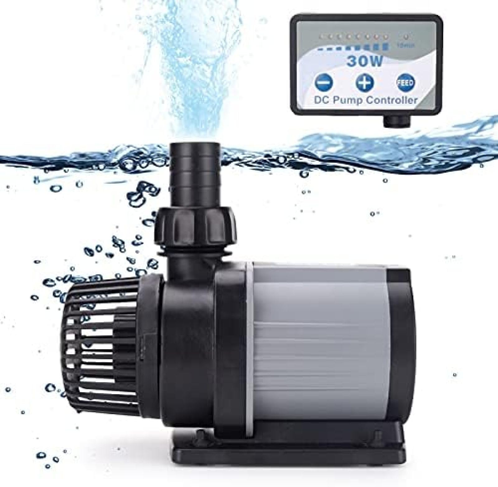 Bomba de agua Filtro sumergible Tanque de peces Acuario Bombeo Silencio Bomba de agua ajustable Control externo Bomba de estanque de circulación anfibia, DCS 12000