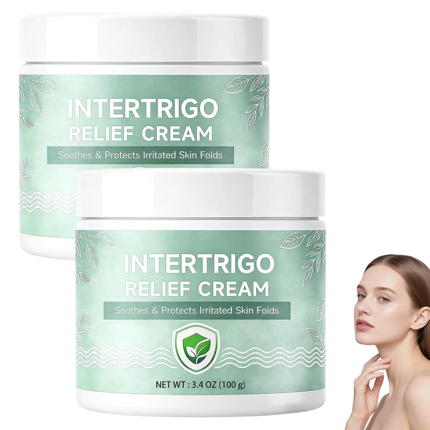 2PCS Intertrigo Cream,Skin Fold Care & Chafing Support Cream, Supports Skin Comfort, Fast-Drying Non-Greasy Formula for Daily Use